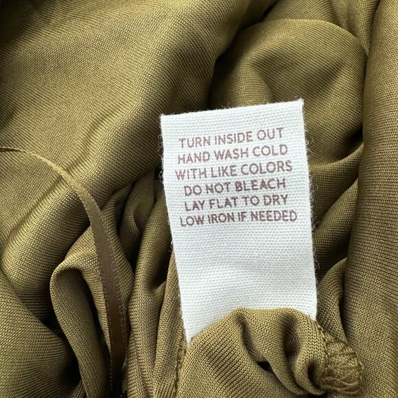 Anthropologie By The River Cut Out Midi Dress Olive Green NWOT Small - Picture 10 of 10